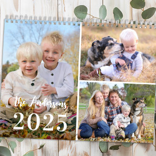 2026 Modern Simple Custom Photo Collage New Year  Calendar