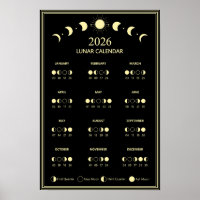 2026 Moon Phase Calendar Lunar Cycles Minimalist