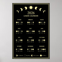 2026 Moon Phase Calendar Lunar Cycles Minimalist