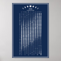 2026 Moon Phase Lunar Cycles Calendar Minimalist