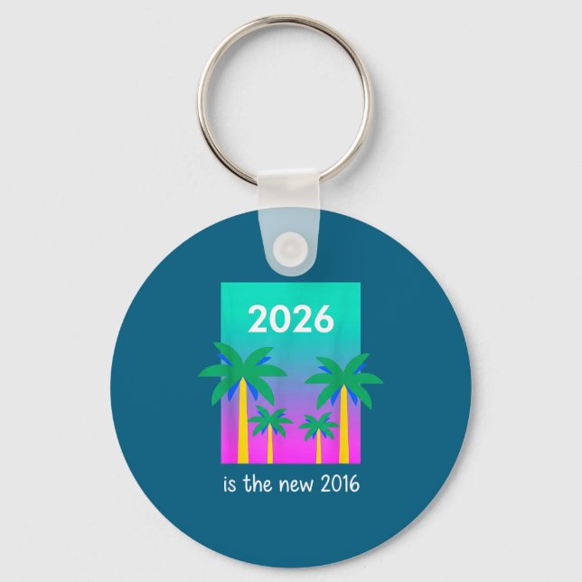 2026 New 2016 Vaporwave Palm Keychain (Front)