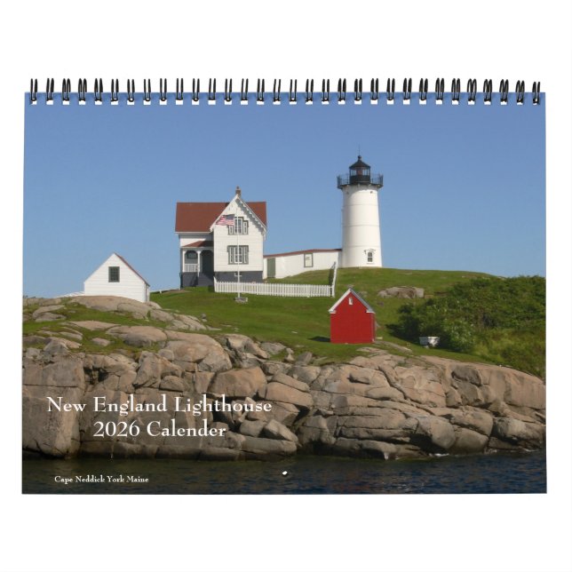 2026 New England Lighthouse-Calendar Calendar (Cover)