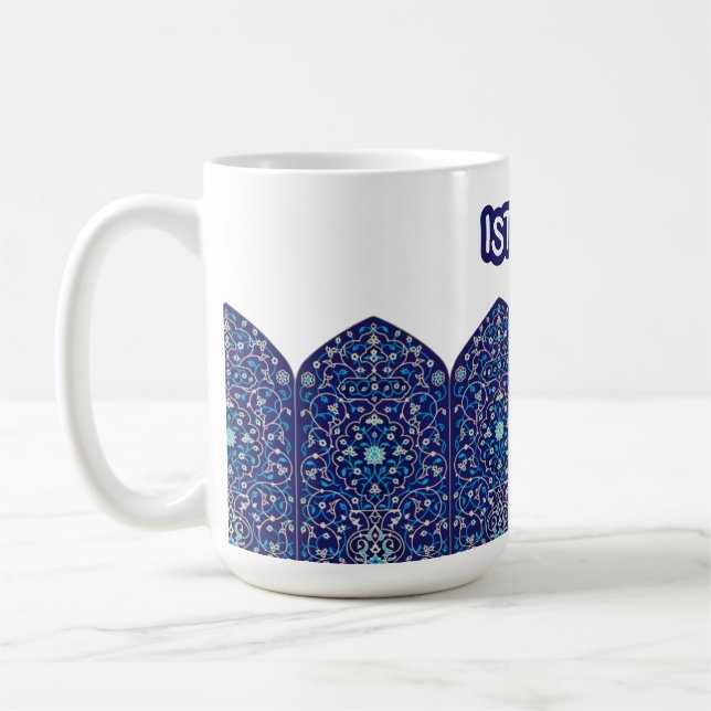2026 New Istanbul Turkey Souvenir Blue Coffee Mug (Left)
