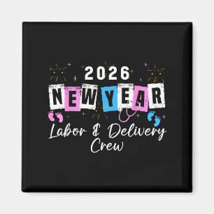 2026 New Year Labor And Delivery Nurse Fireworks E Magnet