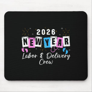 2026 New Year Labor And Delivery Nurse Fireworks E Mouse Pad