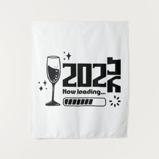 2026 New Year Loading Celebration Typography Tapestry