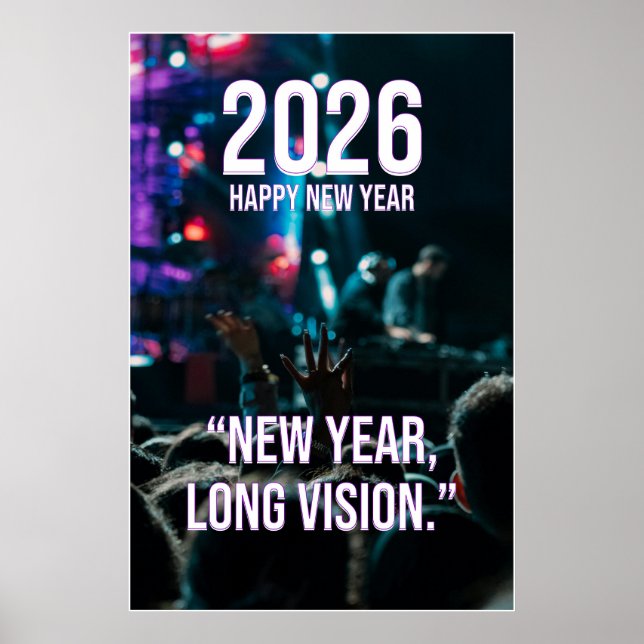 2026 New Year Long Vision Motivation Poster (Front)