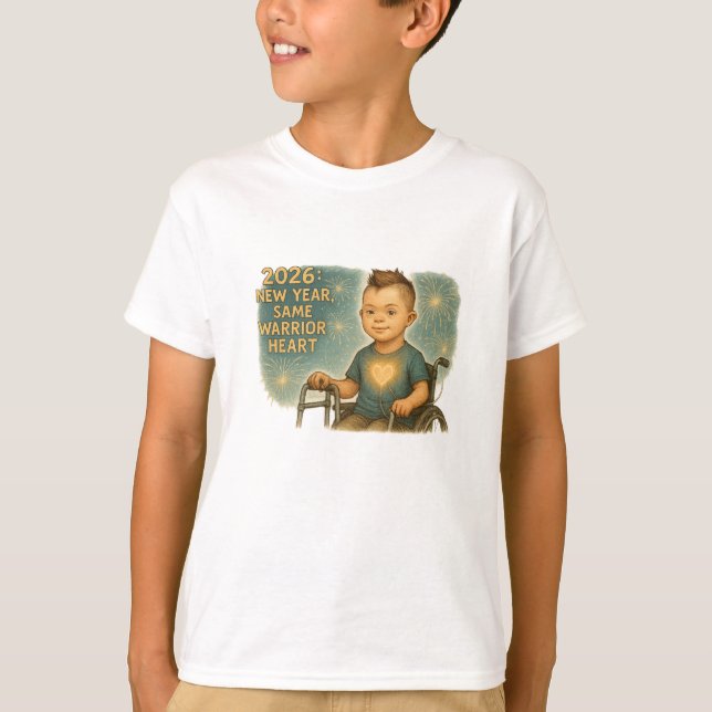 2026 New Year “Same Warrior Heart” Inclusive  T-Shirt (Front)