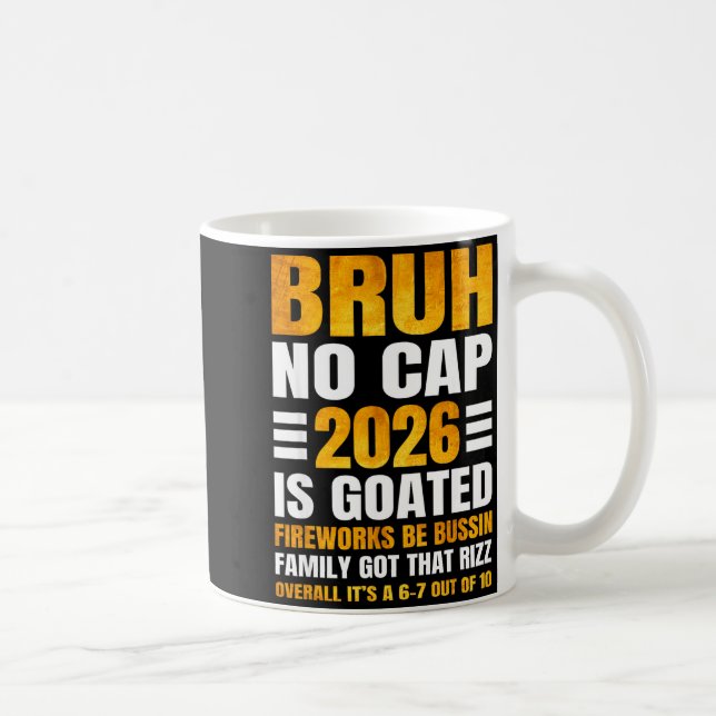 2026 New Year's Bruh No Cap Countdown Bussin Funny Coffee Mug (Right)