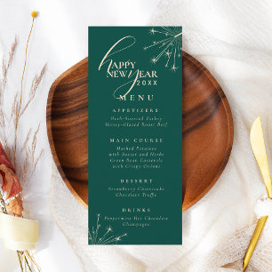 2026 New Years Modern Festive Teal Typography Invitation