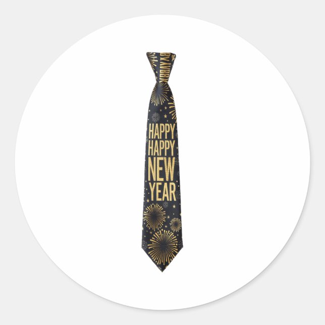 2026 New Year's Party Funny Fireworks Party New Ye Classic Round Sticker (Front)