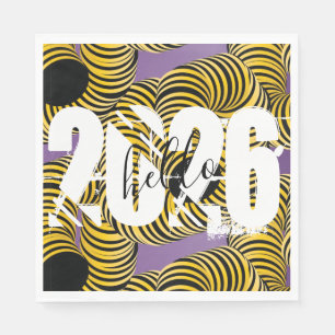 2026 New Years Trippy Bold Font Napkin
