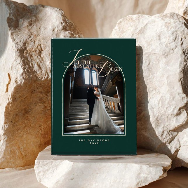 2026 Newlyweds Modern Minimal Elegant Classic Photo Block (Creator Uploaded)