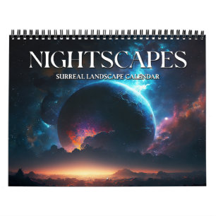 2026 Nightscapes 2 Surreal Space Landscape Art Calendar