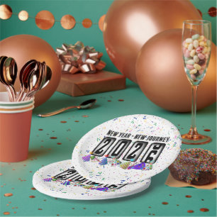 2026 Odometer New Years Party Paper Plate