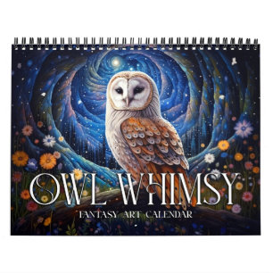 2026 Owl Whimsy 2 Fantasy Art Calendar