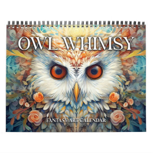 2026 Owls Whimsical Fantasy Art Calendar