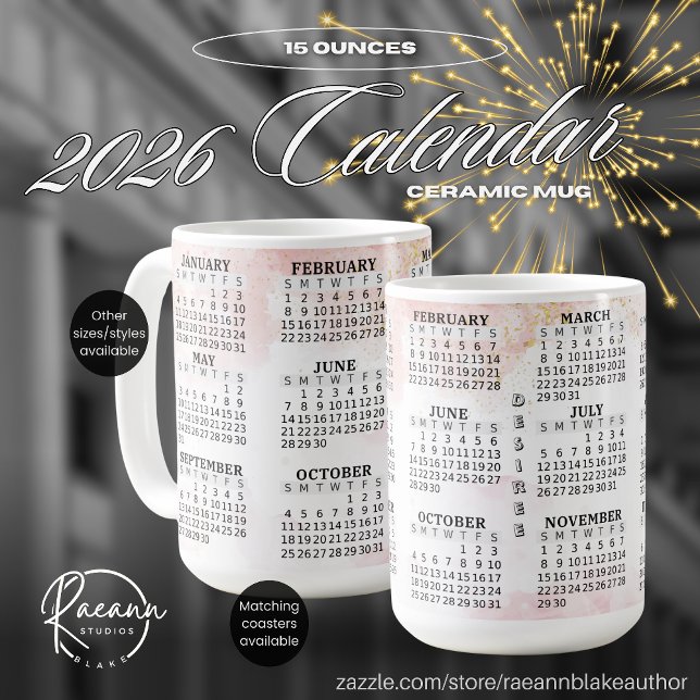 2026 Personalized 15 oz. Calendar Ceramic Mug (Creator Uploaded)