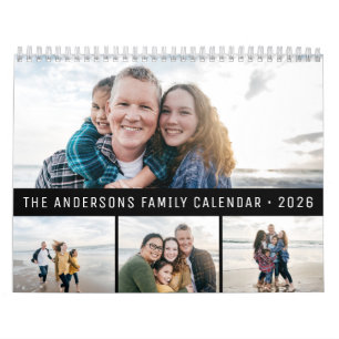 2026 Personalized Family Simple Minimalist  Calendar