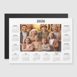 2026 Personalized Photo Calendar Magnet
