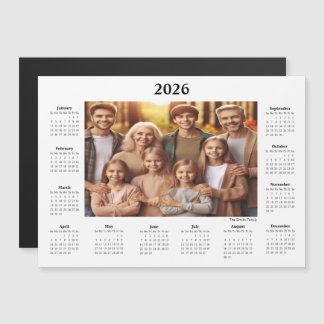 2026 Personalized Photo Calendar Magnet