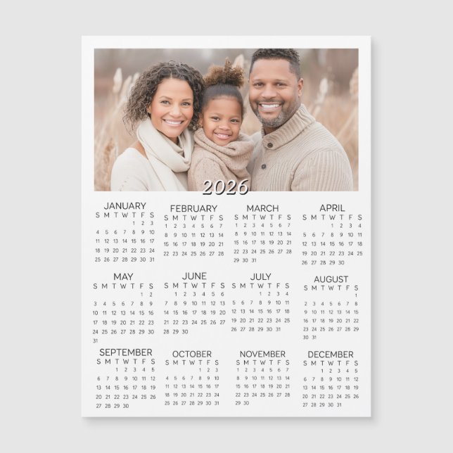 2026 Personalized Photos Mini Calendar (Front)
