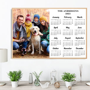 2026 Photo 12 Month Personalized New Year Calendar Poster