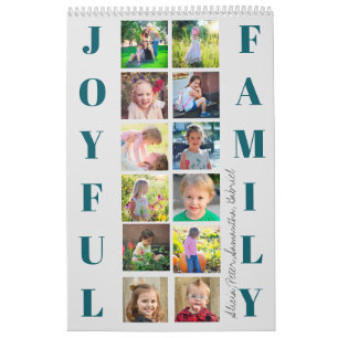 2026 photo collage family simple create your own calendar