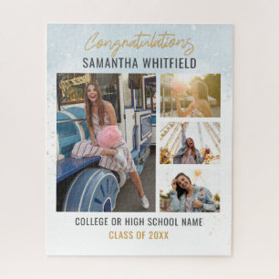 2026 Photo Collage Modern Graduation Jigsaw Puzzle