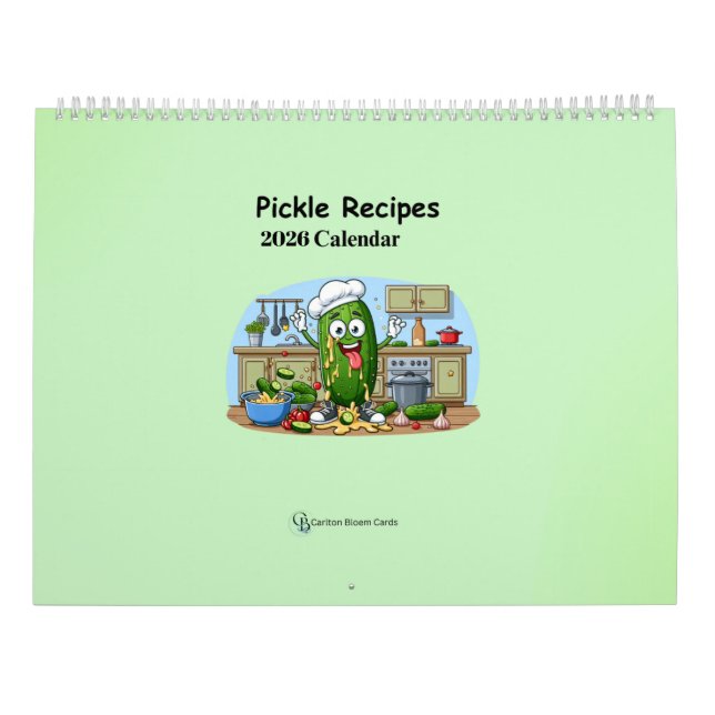 2026 Pickle Calendar with Recipes (Back)