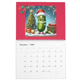 2026 Pickle Character Themed Calendar