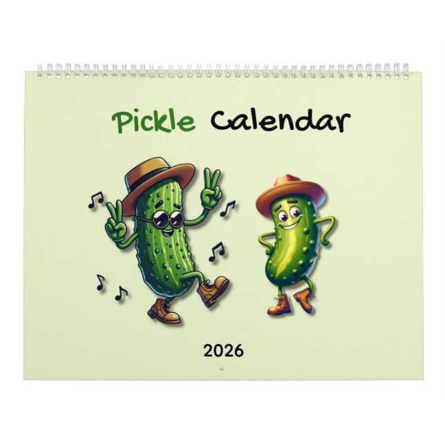 2026 Pickle Character Themed  Calendar (Cover)