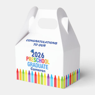 2026 Preschool Graduation Party Custom Graduate Favor Box