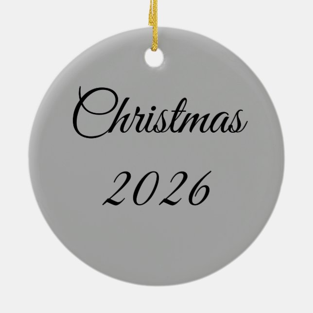 2026 Rainbow Hearts Ceramic Ornament (Back)