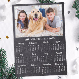 2026 Rustic Photo 12 Month Full Year Calendar Holiday Card