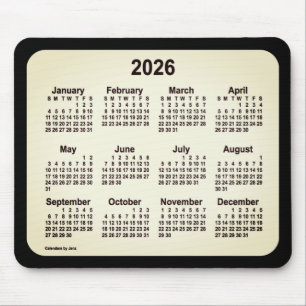 2026 San Telmo on Black Calendar by Janz Two Tone Mouse Pad