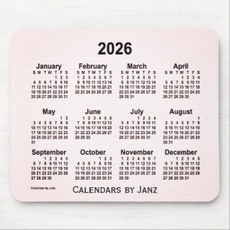 2026 Sangria Smoke Calendar by Janz Mouse Pad