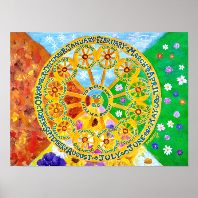 2026 Seasonal Calendar Poster (Devant)