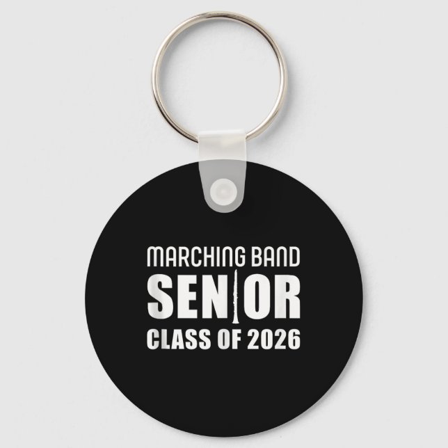 2026 Senior Clarinet Player Cl Of 2026 Marching Ba Keychain (Front)