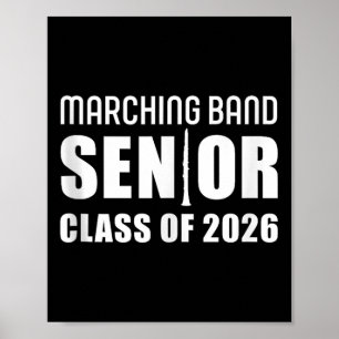 2026 Senior Clarinet Player Cl Of 2026 Marching Ba Poster