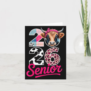 2026 Senior Cow Lovers Graduation Funny Cl Shirt F Card