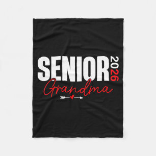 2026 senior grandma class of 2026 graduate fleece blanket