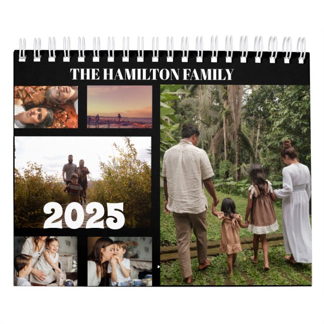 2026 Simple Custom Family Photo Collage   Calendar (Cover)