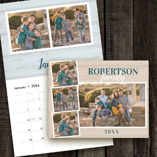 2026 Simple Rustic Family Photo Calendar