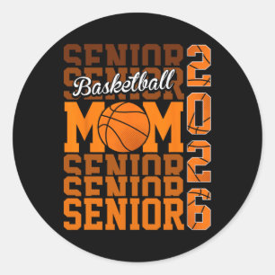 2026 Sketll Senior Mom Graduation Matching Family Classic Round Sticker