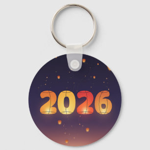 2026 Sky Lanterns Twilight Celebration Double-Side Keychain