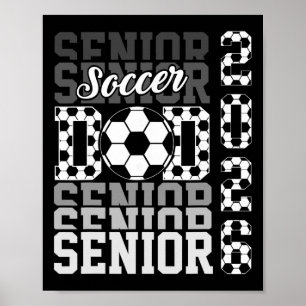 2026 Soccer Senior Dad Graduation Matching Family Poster