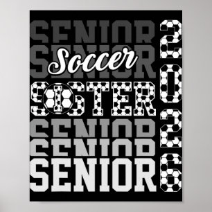 2026 Soccer Senior Sister Graduation Matching Fami Poster