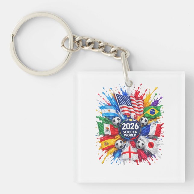 2026 Soccer World Championship Keychain (Front)