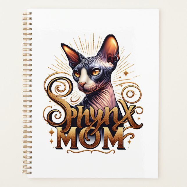 2026 Sphynx Cat Maman Calendrier Planner (Devant)